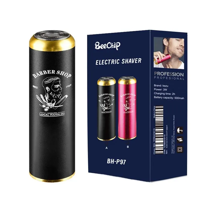 Мужская портативная мини-электрическая бритва BeeChip из алюминиевого сплава и