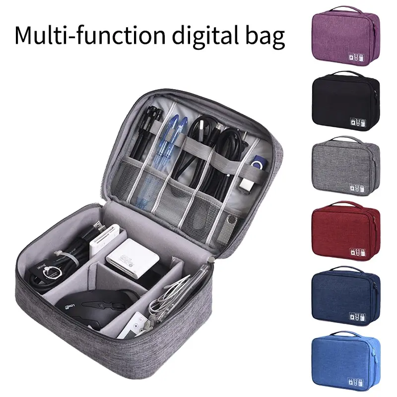 

Line Storage Data Cable Portable Charger Electronic Cable Plug Organizer Bag Storage Digital Travel Waterproof Bag Organizer