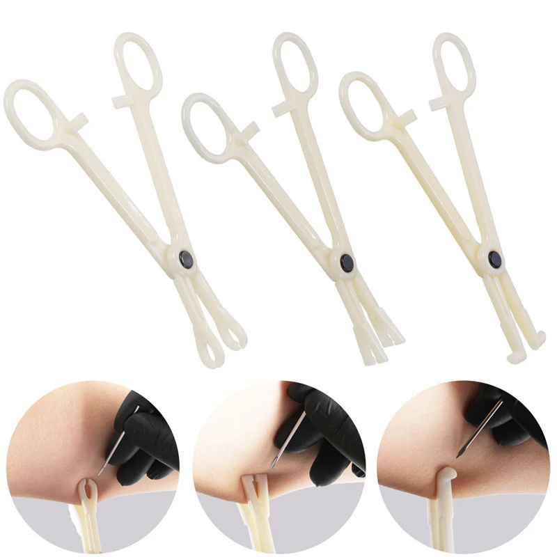 

Disposable 1PC Navel Body Plier Sterile Slotted Tweezers Open Clip Round Forceps Clamp Ear Nose Piercing Tattoo Accessories