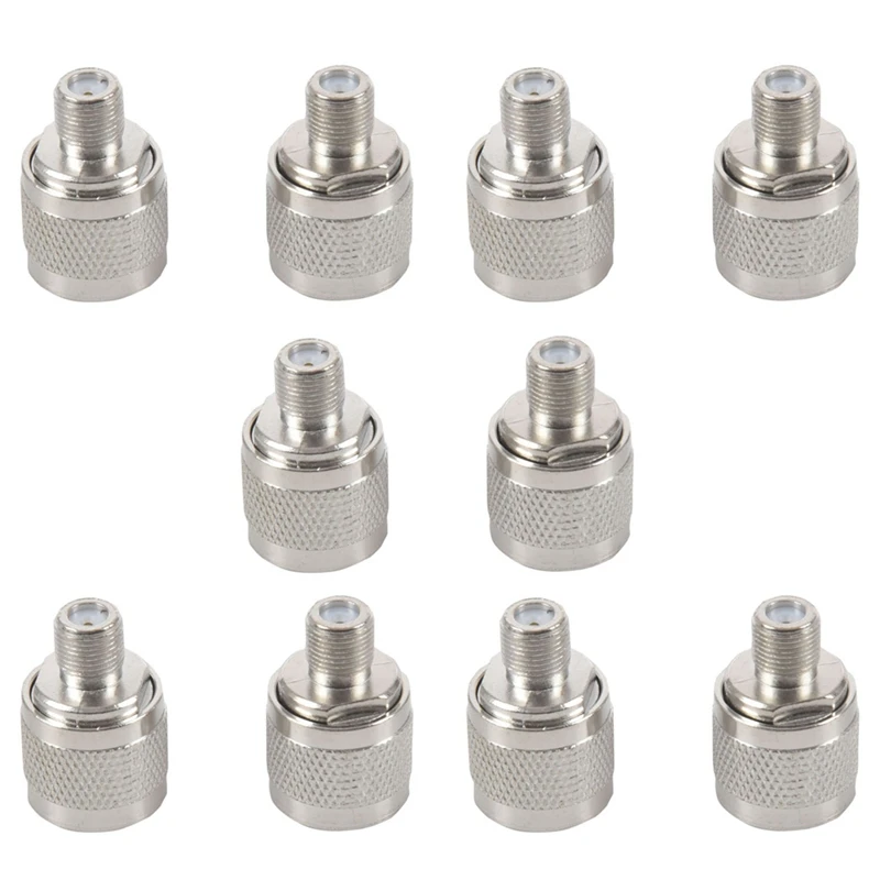

10Pcs N Type Male Plug To F Female RF Coaxial Adapter Connector For Wireless Antenna,Silver