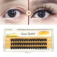 1 box curled fake%c2%a0eyelashes hot melt fluff natural simulated reusable eyelashes chemical fiber beauty false eye lashes for women
