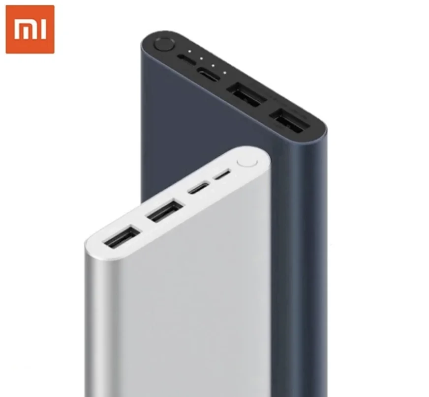

Original Xiaomi Mi Power Bank 3 10000mAh Upgrade with 3 USB Output Supports Two Way Quick Charge 18W Max Powerbank For Smart