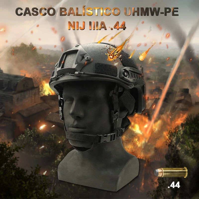 Тактический шлем ACH High Cut тактический PE Premium Kevlar баллистический NIJ IIIA быстрая