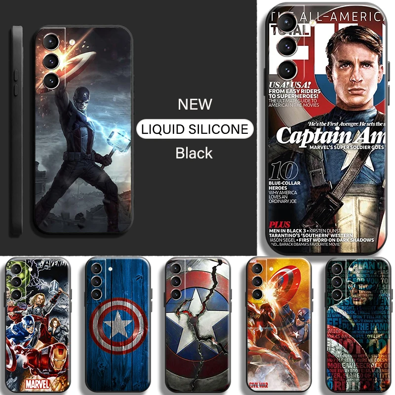

Avengers Captain America For Samsung Galaxy S22 S21 S20 FE Plus Ultra S10 Lite S10E Plus 5G Phone Case Full Protection