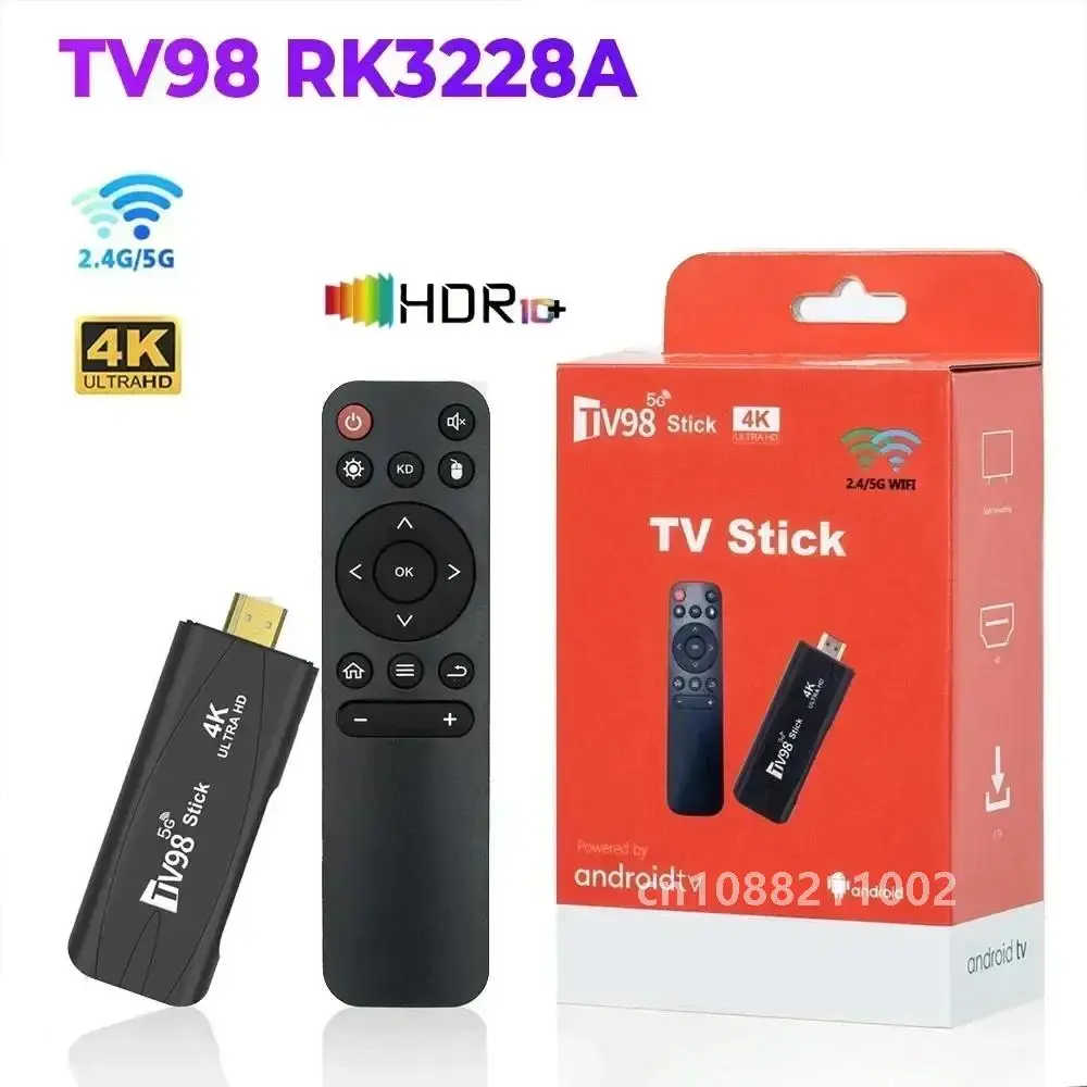 ТВ98 RK3228A Smart TV Stick Android 7.1 2.4G/5G двухдиапазонный WIFI 4K HD 8 ГБ/16 ГБ медиаплеер