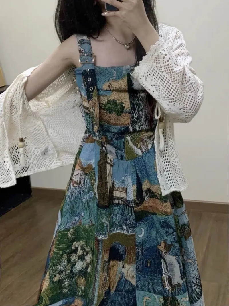 Элегантный винтажный комплект из двух предметов с изображением масляной