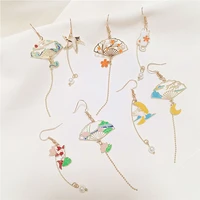 asymmetric floral animal moon star kitten rabbit balloon pendant earrings women jewelry earrings stud earrings party gifts