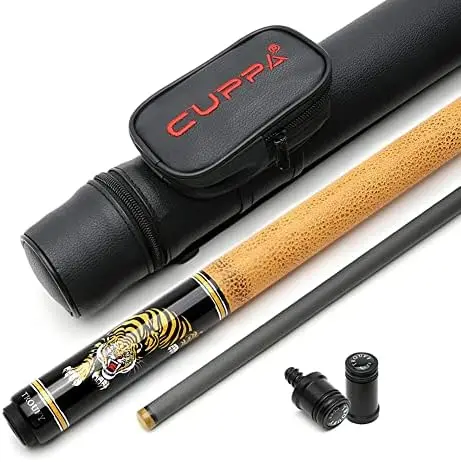 

Pool Cue with Low Deflection Carbon Fiber Shaft,Black Pool Cue Case Set