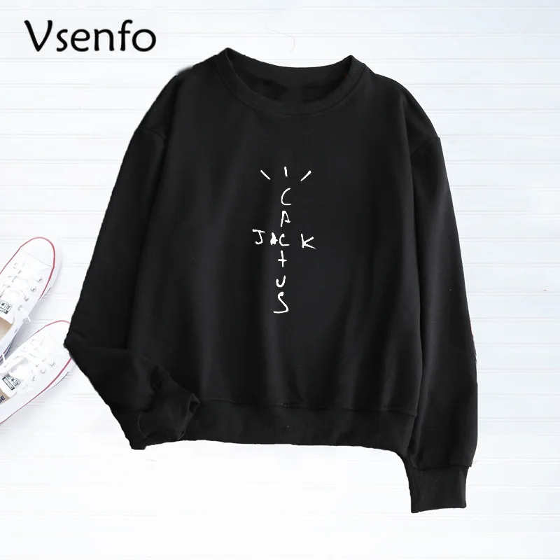 

Женская и мужская Повседневная Толстовка Travis Scott, ретро-худи в стиле Харадзюку, пуловер оверсайз с изображением кактуса и Джека