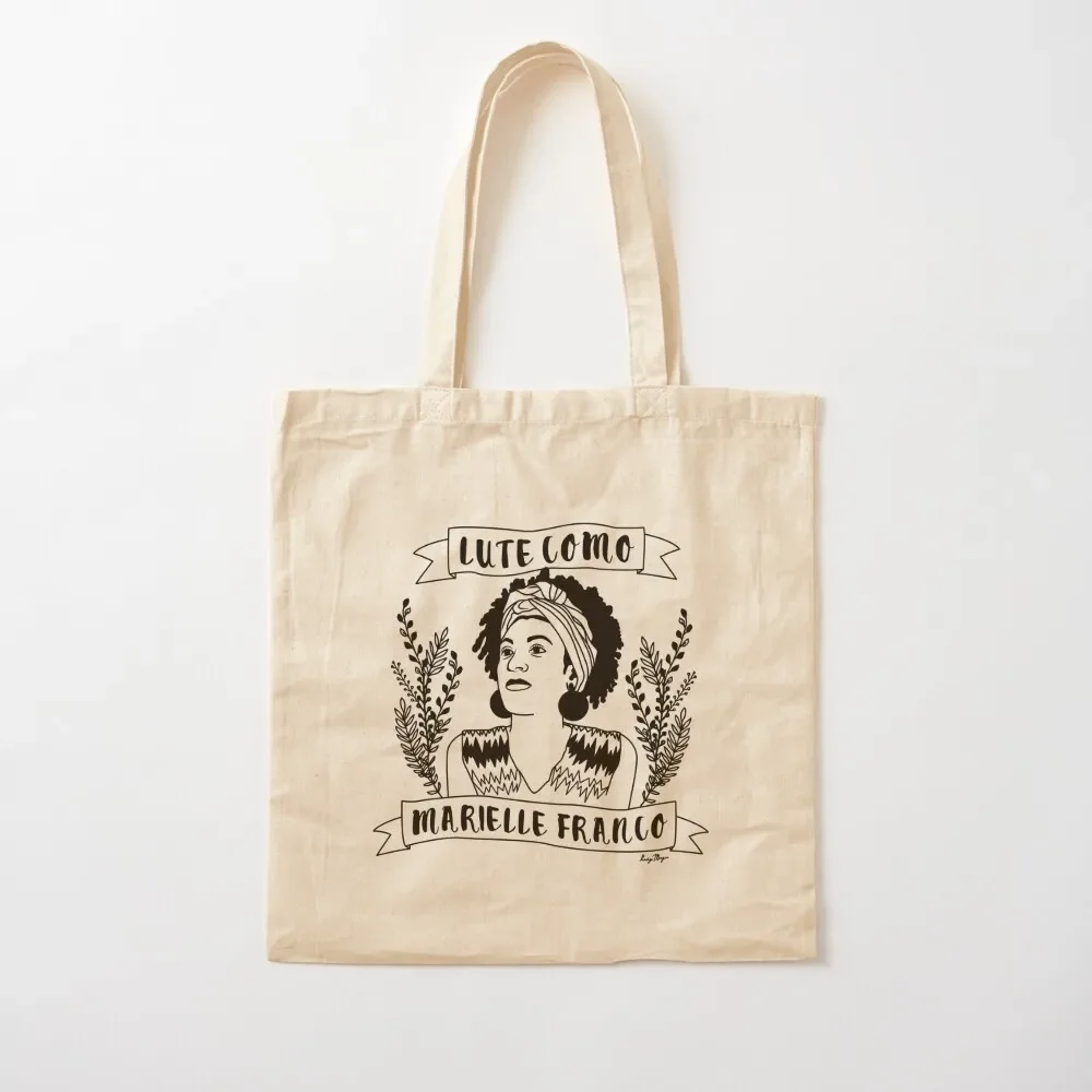Lute Como Marielle Franco Tote Bag университетская сумка-шоппер складная сумка для супермаркета