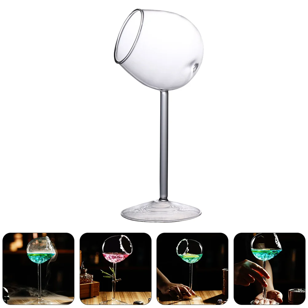 

1Pc Lovely Glass Practical Cocktail Goblet Creative Cup (Transparent)