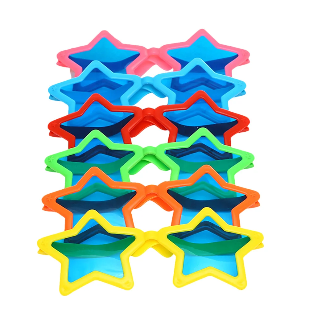 

6pcs Kids Star Shaped Sunglasses Costumes Cosplay Halloween Party Fun Party Favor Photo Booth Props