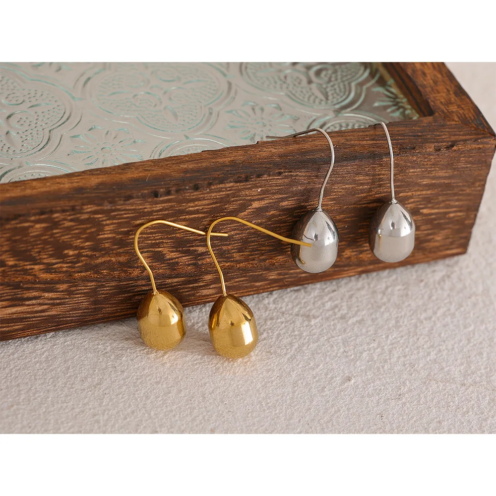 

SITA 316L Stainless Steel Metal Water Drop Hook Earrings For Women Fashion Girls Ear Jewelry Party Wedding Gift