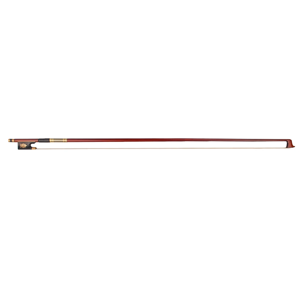 NAOMI 4/4 Size Violin/ Fiddle Bow IPE Bow Round Stick Ebony Frog W/ Peacock Inlay  Exquisite Bow