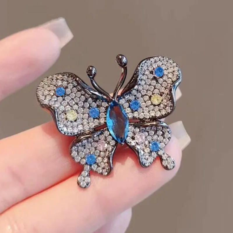 Винтажные хрустальные булавки-бабочки для женщин цвет в ассортименте