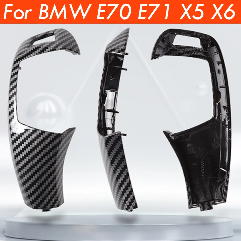 

Replacement Gear Shift Knob Cover For BMW E70 E71 X5 X6 Gear Level Carbon Fiber Gear Shift Knob Stick 2008-2014 Car Accessories