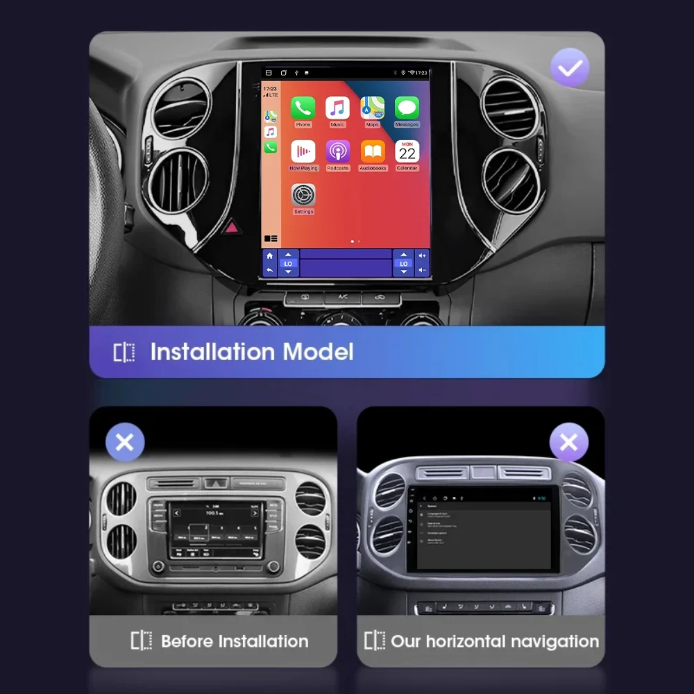 Android для VW Volkswagen Tiguan Golf 5 2006-2016 мультимедийный радиоплеер Carplay авто стерео Tesla Style