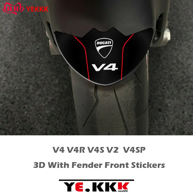 

For Ducati Streetfighter Panigale V4SP V4 V4R V4S 2018-2022 Fender Protection 3D Stereo Sticker Decal Logo