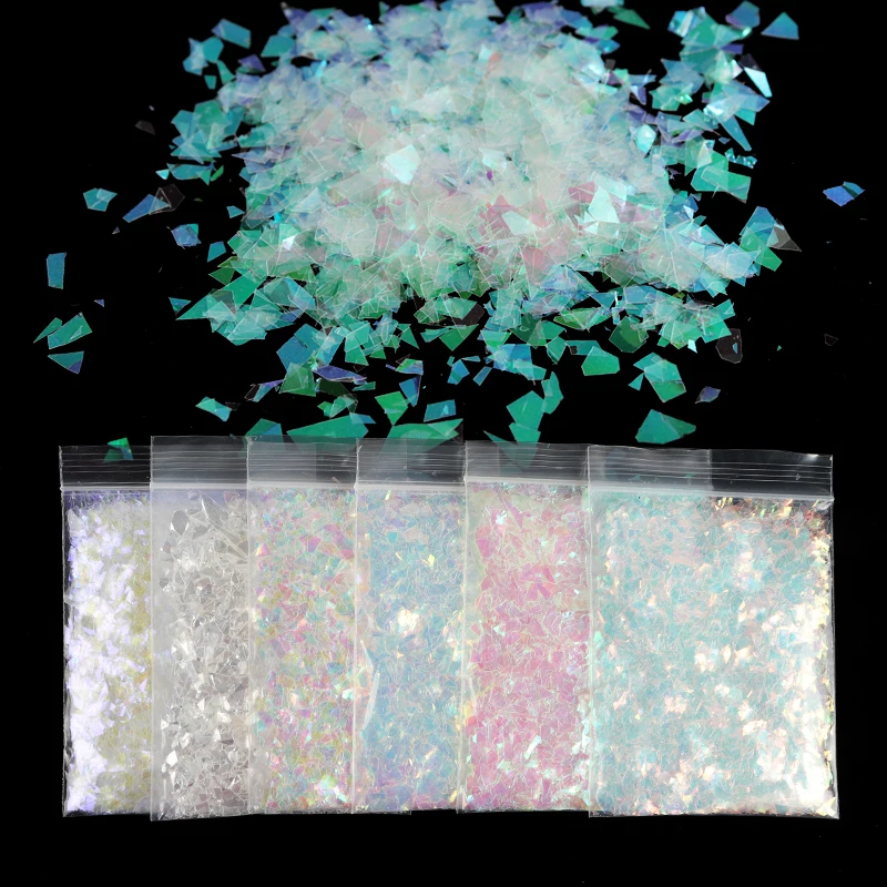 

6 Bags Sparkling Chunky Glitter Irregular Flakes DIY Epoxy Resin Mold Filling Resin Shaker Filler Jewelry Making Nail Sequins