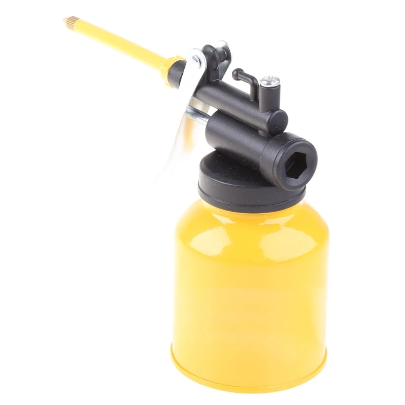 

200ML Refillable Pistols Oiler Can with Spout Oil Pot Injector for Car Bike Machine with Hose High Pressure