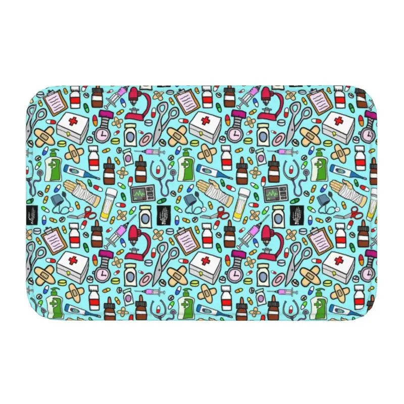 

Пользовательский синий дневной коврик, Противоскользящий коврик для ухода за кухней и ванной, коврик для туалета, 40*60 см