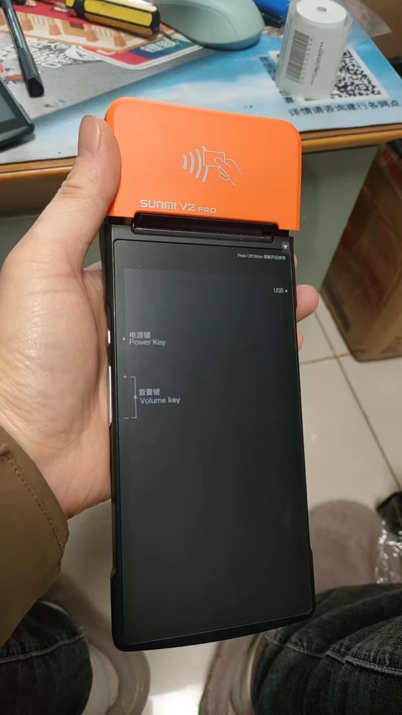 Фото Б/у V2 Pro с функцией NFC 2 + 16 ОЗУ и 1D-сканером штрих-кода Ручной POS-термический Android 7.1, 4G/двухдиапазонный Wi-Fi NFC №2