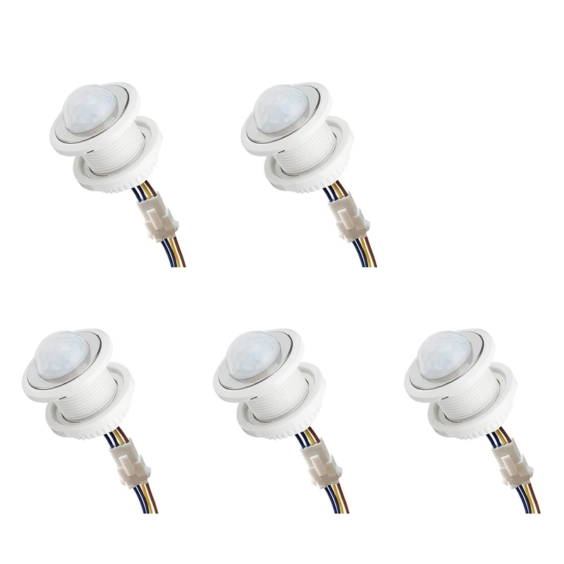 

5X Mini Motion Sensor Light Switch 110-220V PIR Sensor Smart Detection Time Delay Adjustable Infrared Induction Detector