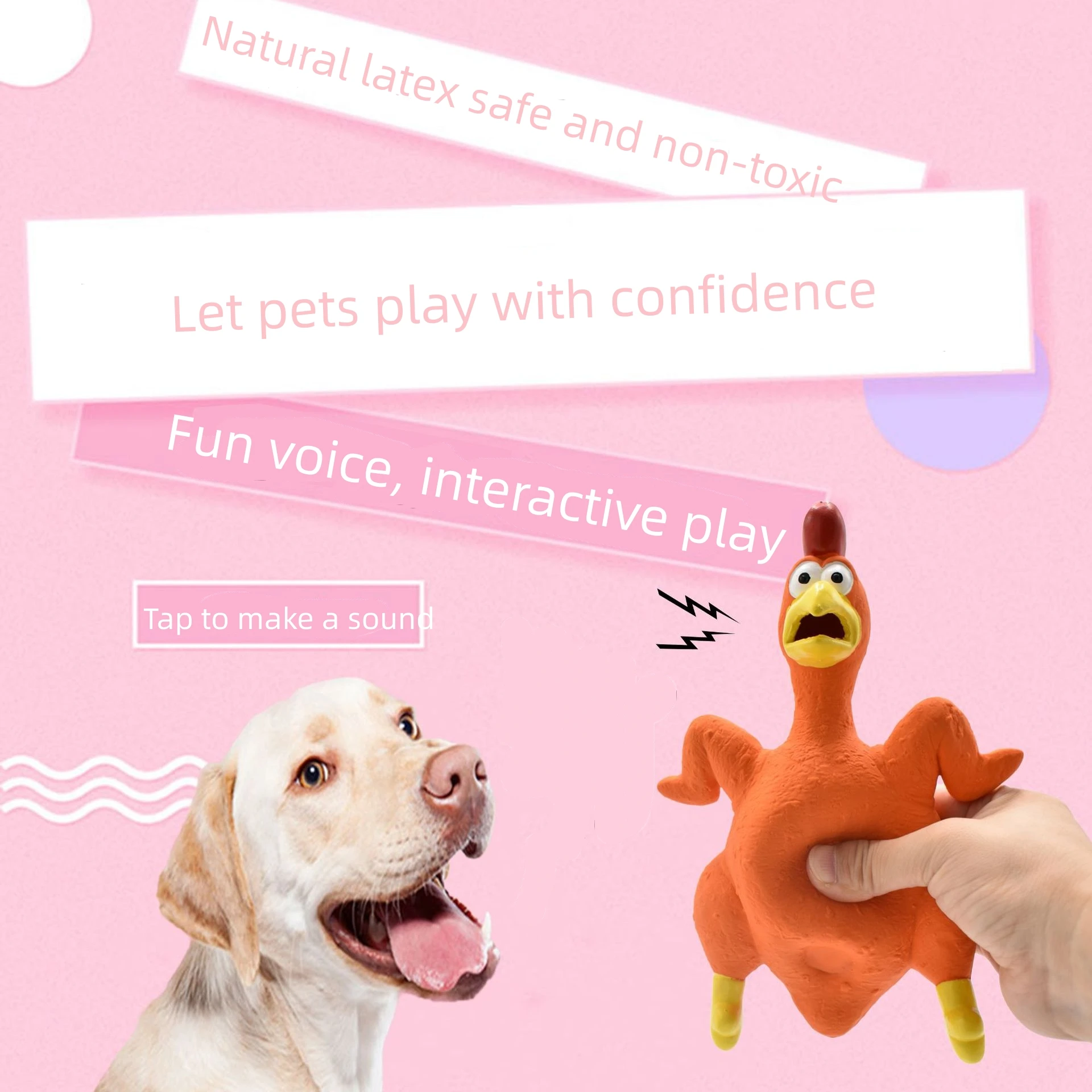 

New Pet Toy Chicken Latex Chick Decompression Vent Screaming Chicken Sound Pet Screaming Chicken Pet Toy