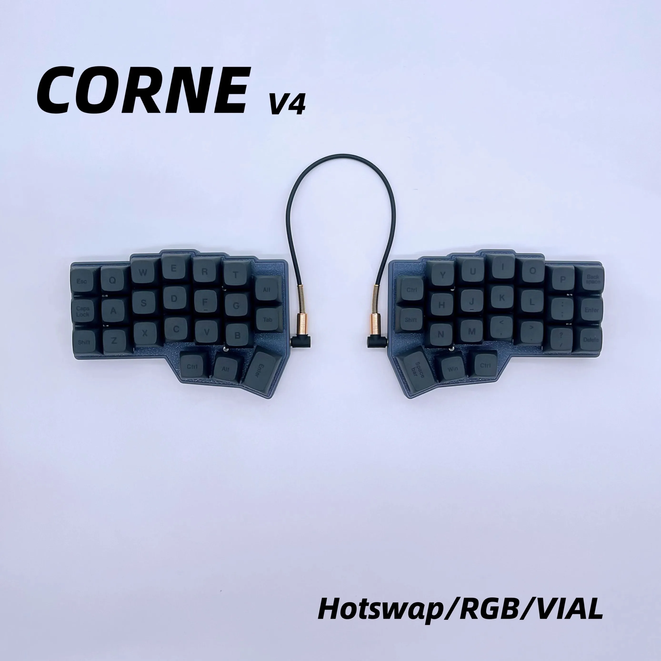 Комплект разделенной клавиатуры Corne V4 с поддержкой проводной Rgb на заказ