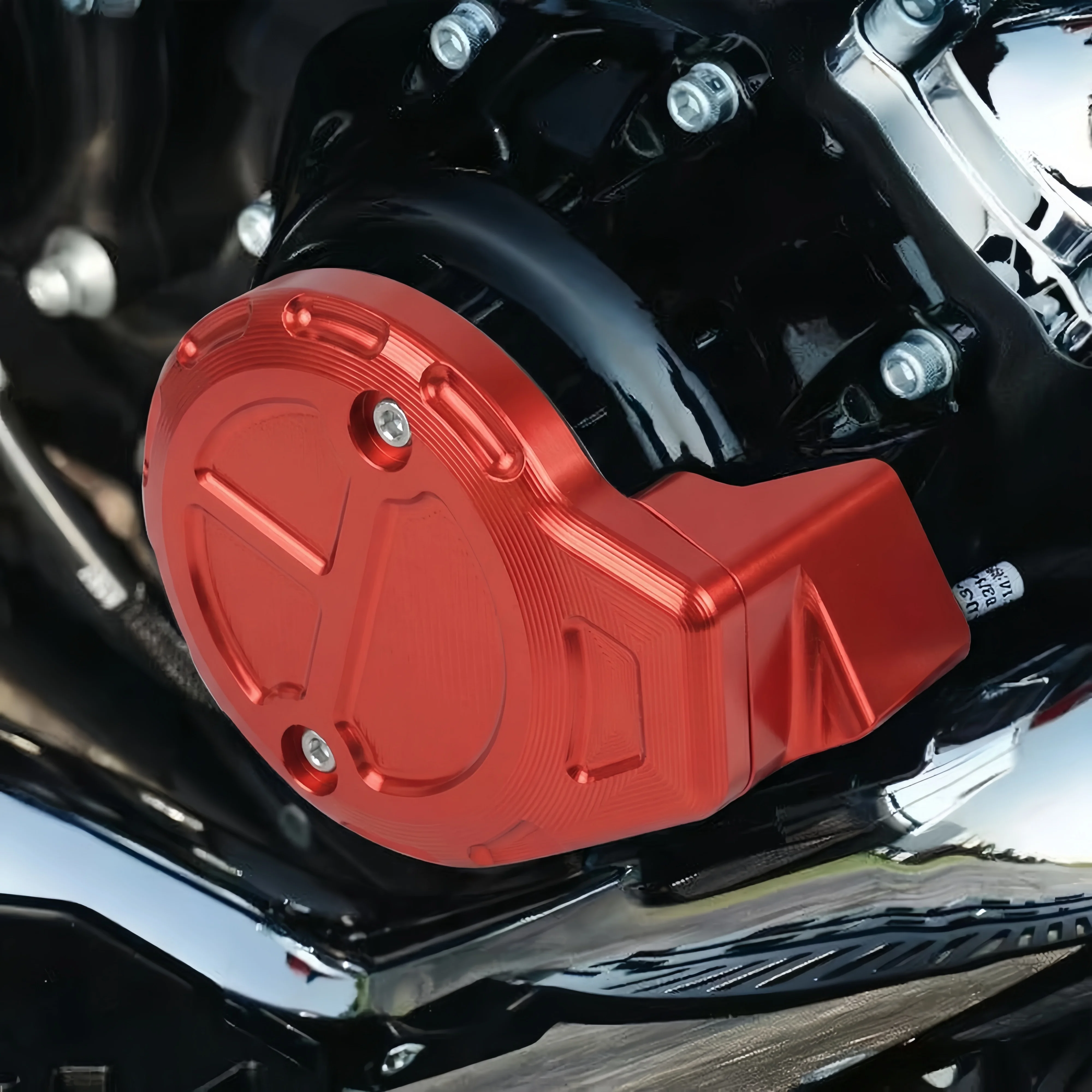 Фото Новая защитная крышка для таймера и датчика распредвала CNC для Road Glide CVO/SE FLTRXSE 2023, 2024, 2025, CVO ST FLTRXSTSE 2024, 2025 №2