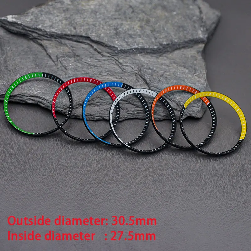 Mod 30.5*27.5mm Plastics Watch Chapter Ring Fits Seiko SRPD SKX007 SKX009 6105 6309 For NH35 NH36 Movement Watch Cases Repair