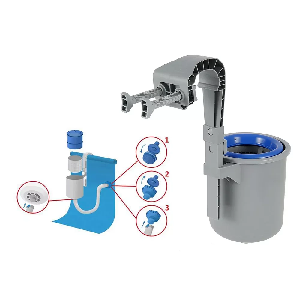 

Wall Mount Pool Filter Above Ground Swimming Pool Skimmer Debris Cleaner Pool Clenaing Tool