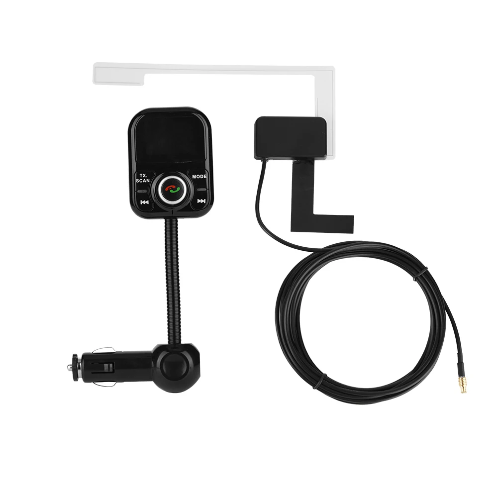 

Car DAB/DAB + Radio Receiver LCD Screen FM Transmitter USB Bluetooth AUX TF Slot w/ Antenna