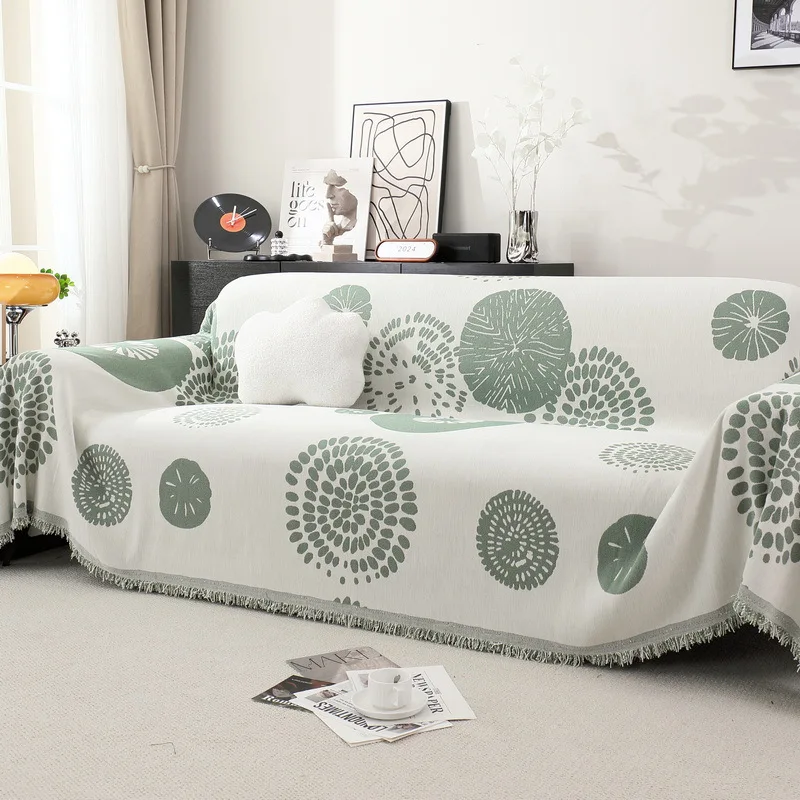 Новое простое полотенце для дивана 1/2/3/4-местное полиэстер хлопок геометрическое