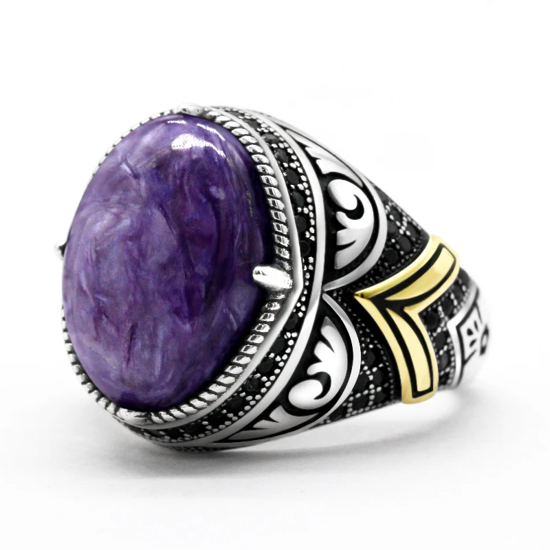 Ювелирные изделия из настоящего серебра мужское кольцо натурального