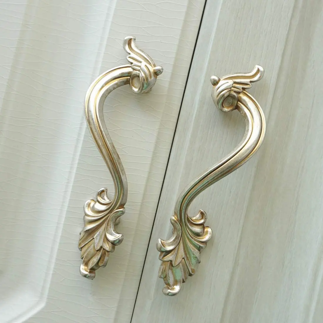 Античная серебряная мебель ручки винтажная ручка для кухонного шкафа фурнитура