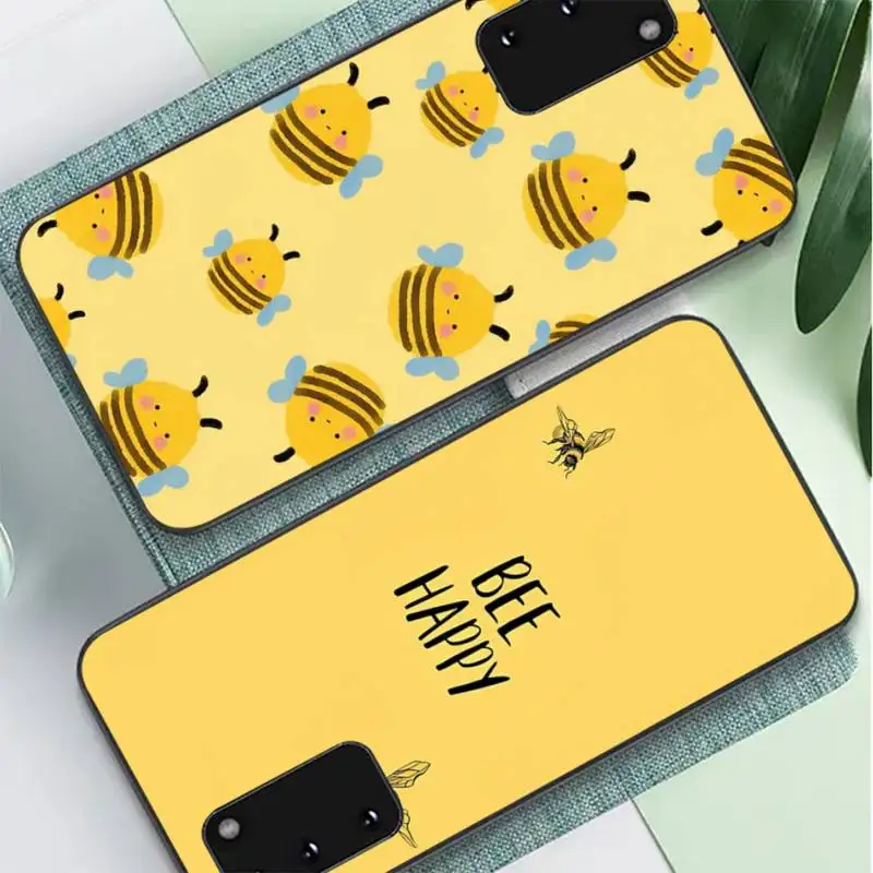 

Cute Cartoon Animal Little Yellow Bees Phone Case for Samsung S10 21 20 9 8 plus lite S20 UlTRA 7edge