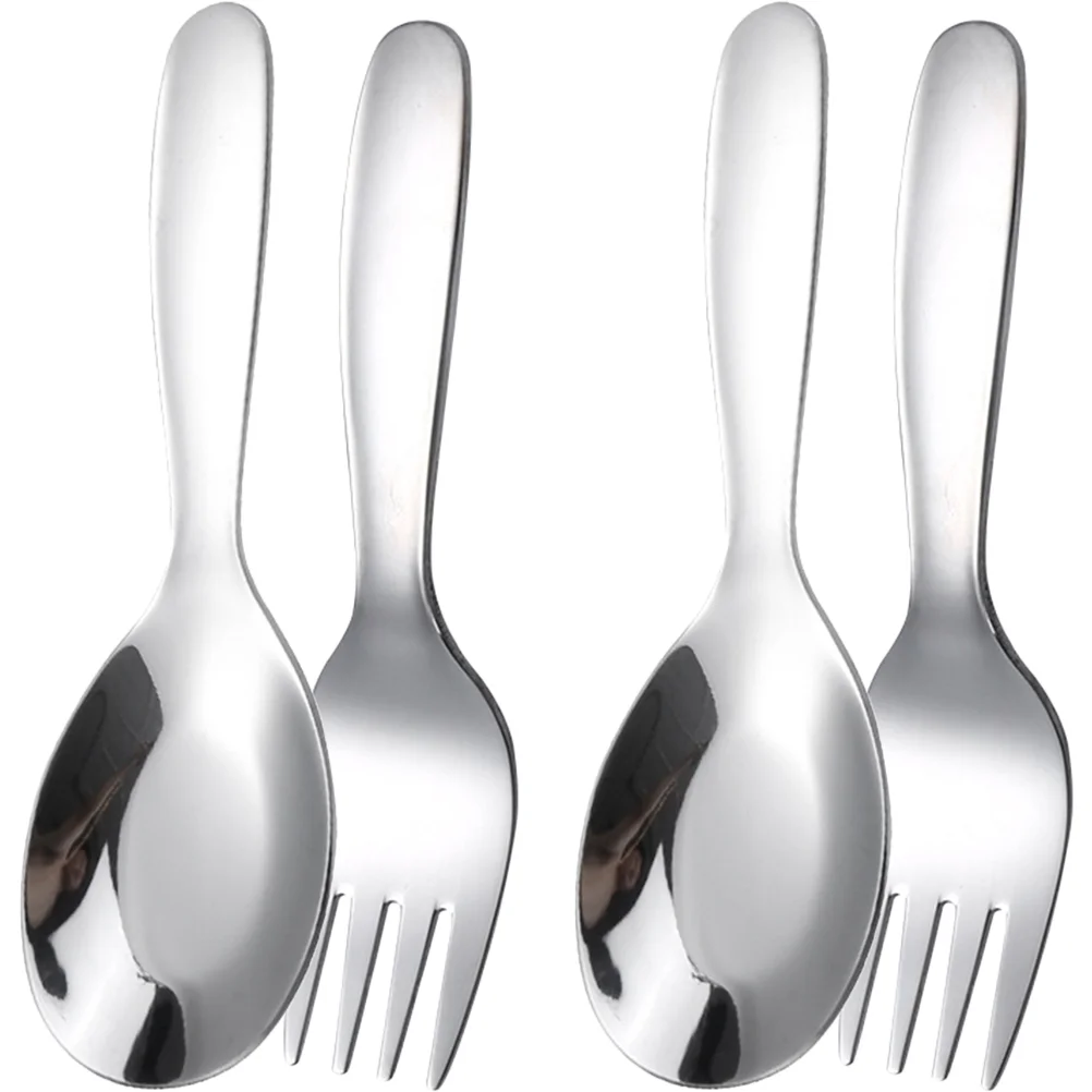 

4 Pcs Fork Spoon Set Dessert Spoons Stainless Steel Household Kitchen Utensil 304 Durable Tableware