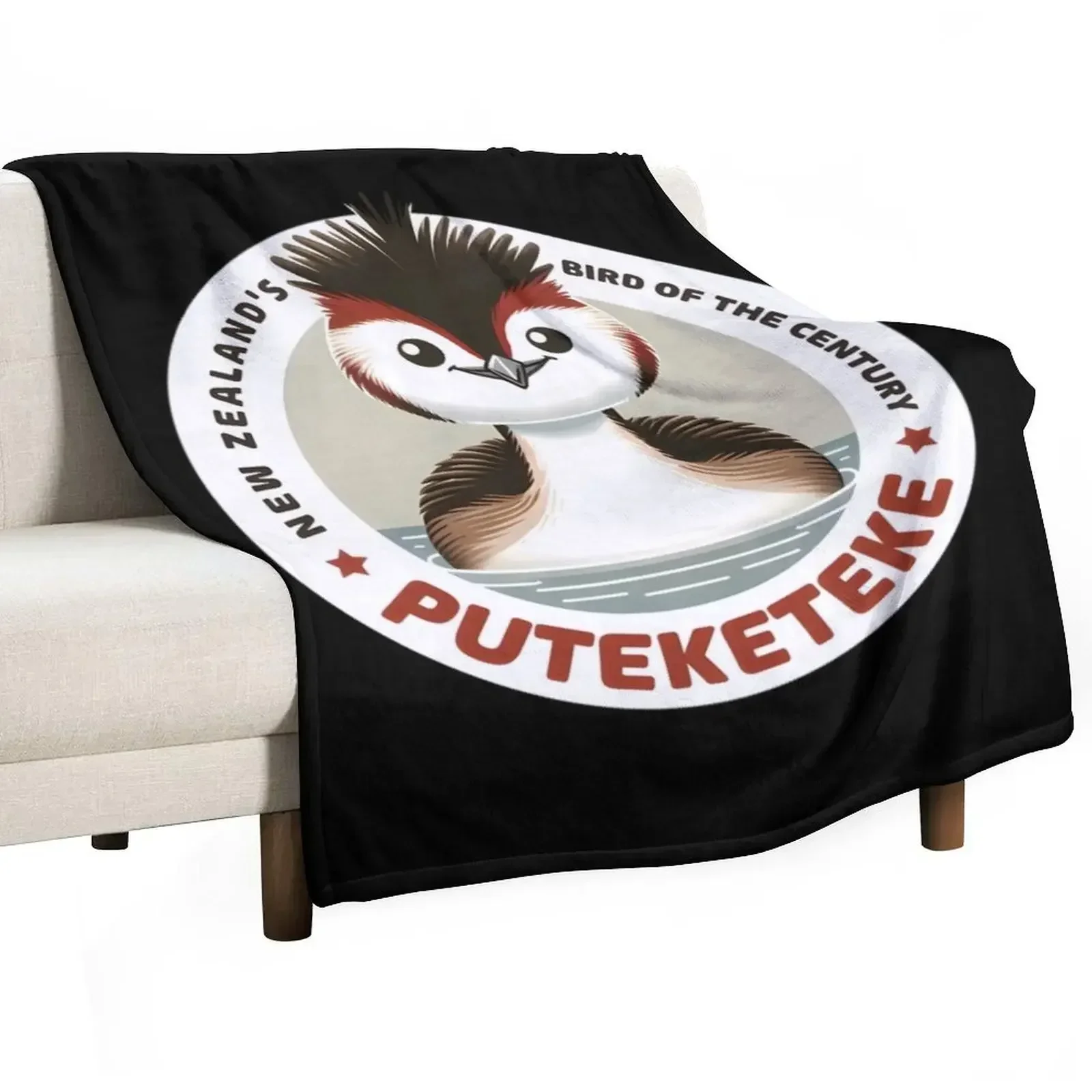 Птица Puteketeke новозеландская птица века одеяло винтажное большое забавное