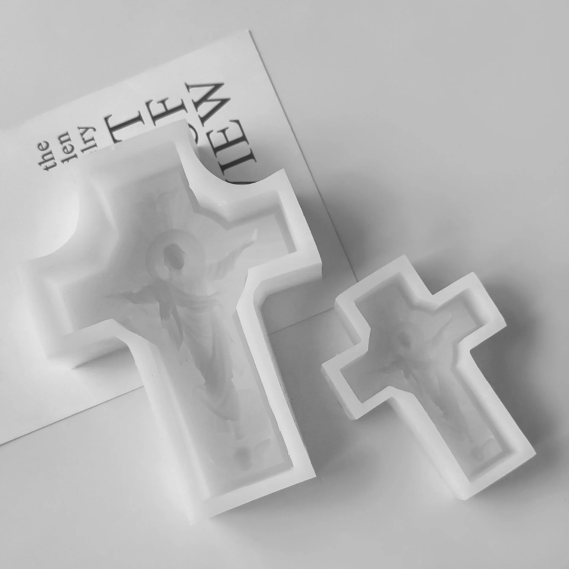 DIY Иисус Крест Портрет Силиконовая Форма Ручной Работы Ароматическая Свеча