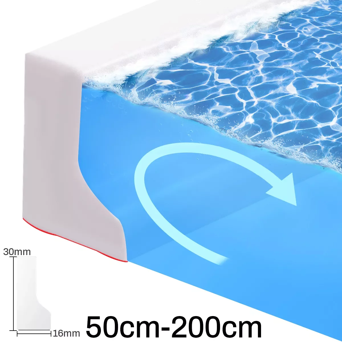 

NEW Silicone Shower Barrier Bathroom Water Stopper Shower Non-slip Dry And Wet Separation Flood Barrier Door Bottom Sealing Stri