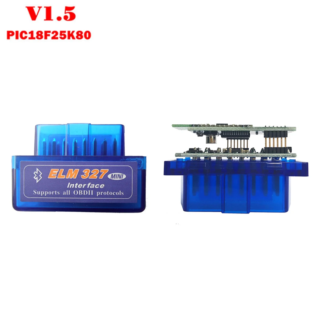 

V1.5 ELM327 Bluetooth ELM 327 Auto Tools With PIC18F25K80 Chip OBD2 OBDII for Android Torque For Car Code Diagnostic Scanner