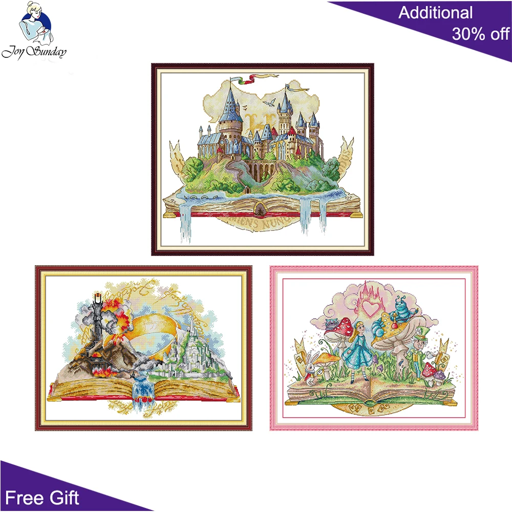 Волшебная книга сказочного мира замок кольцо с грибами гусеница кролик девочка