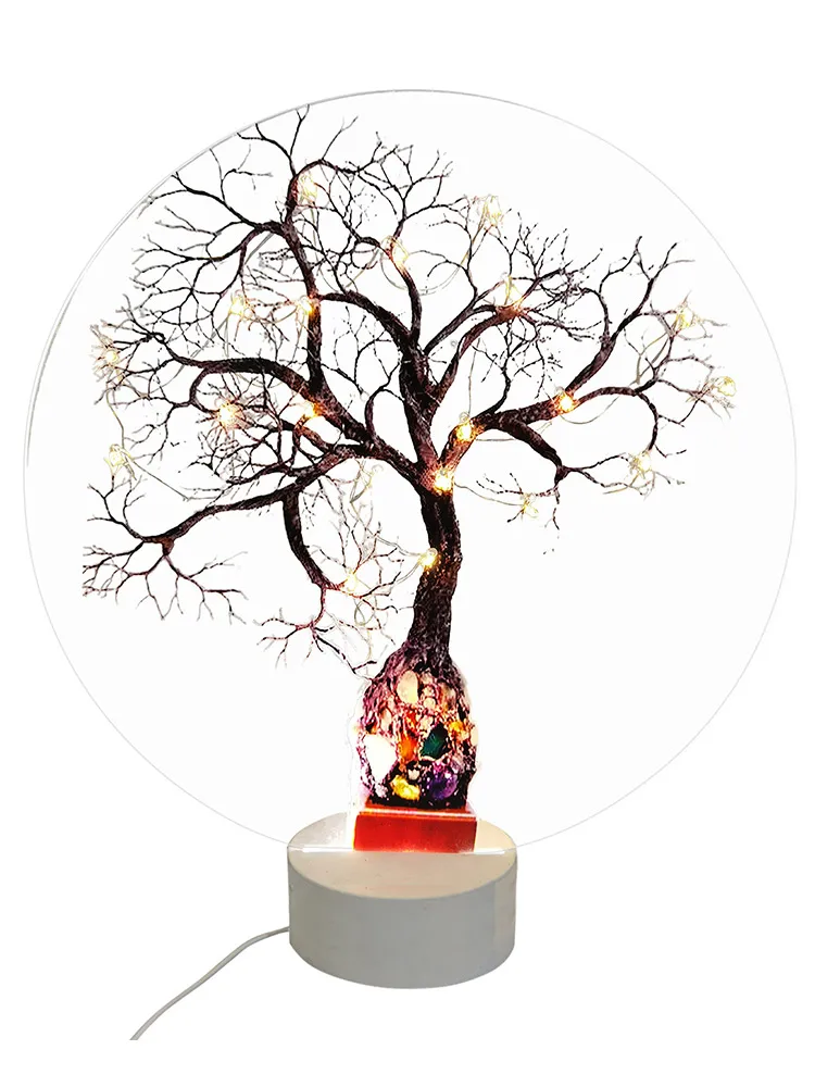 

Настольная лампа на дерево, декоративный светильник для спальни, дома, 20 светодиодов, искусственная декоративная лампа с изображением древ...