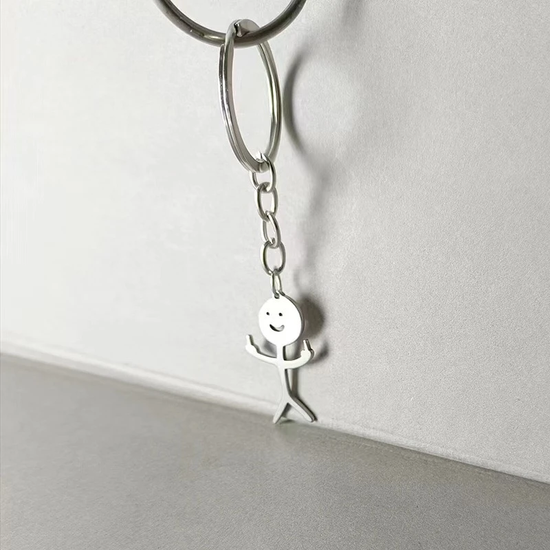 Нержавеющая сталь хип-хоп Skyrim Fxck You забавный кулон брелок каракули колокольчик