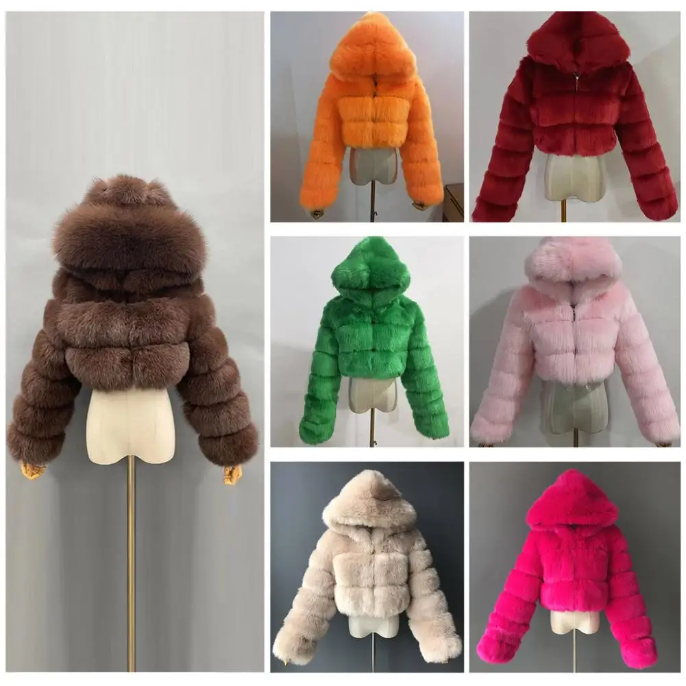 

Fabulous Lady Jacket Friendly to Skin Women Winter Coat Outwear High-end High Quality Lady Jacket with Hat