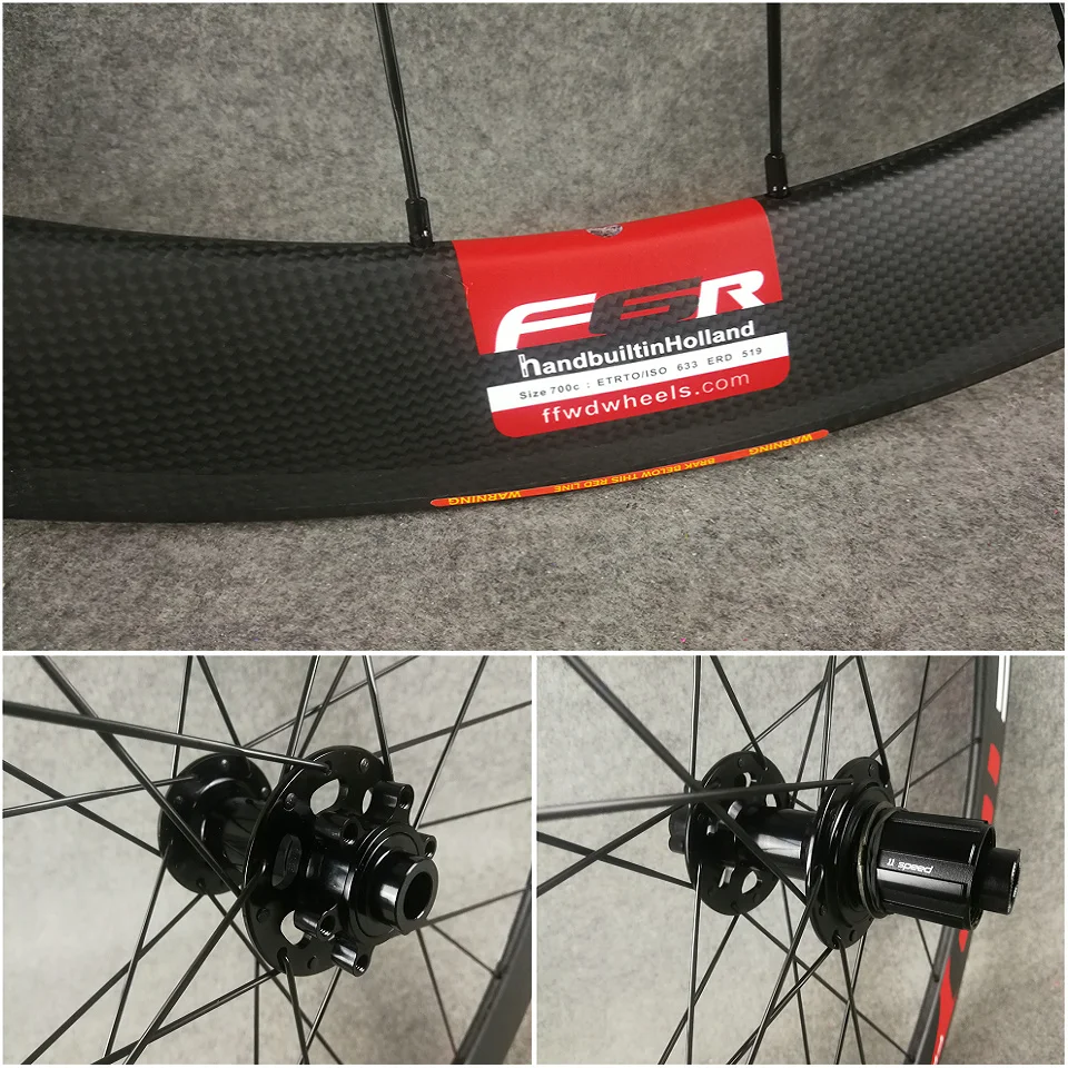

Красный F6R 60 мм карбоновые Диски 700c * 25c дорожный велосипед с 6 болтами