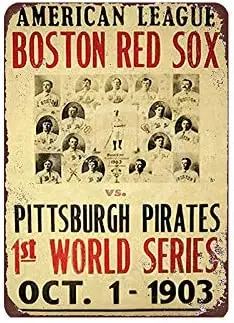 

Mora color Boston red sox tin Sign Vintage Metal Pub Club Cafe bar Home Wall Art Decoration Poster Retro decor plate