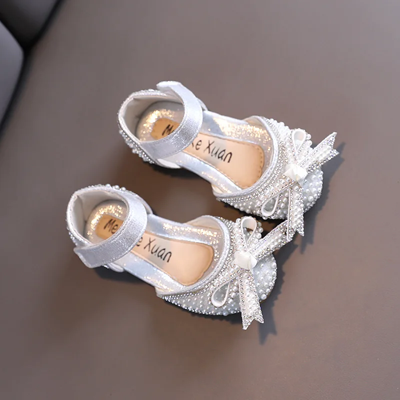 

Children Sandals Pearl Rhinestones Girls Sandals Summer New Performance Dance Shoes Little Girls Casual Shoes Kids Shoes