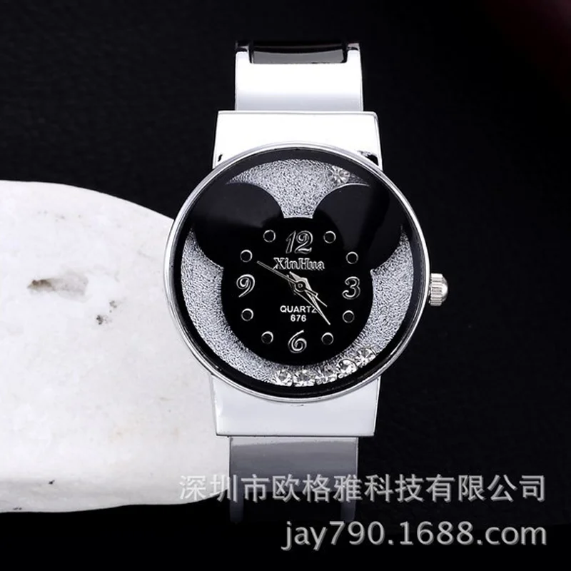 

Fashion Brand Mickey Vrouwen Stalen Armband Horloge Kinderen Kids Cartoon Quartz Casual Klok Horloges Relogio Crianca Mulheres